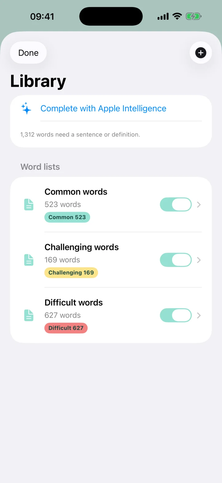 BeeSpell word list library